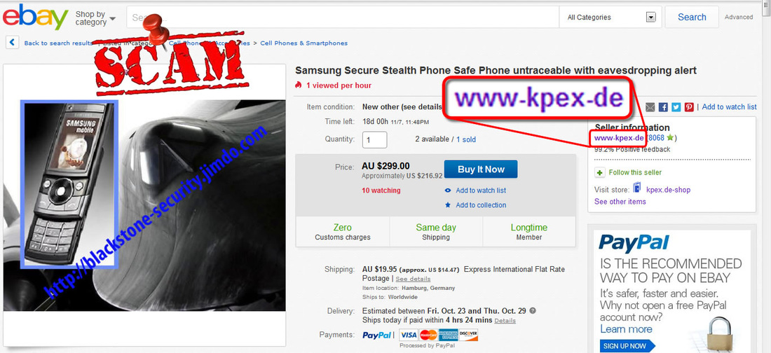 www.kpex.de stealth phone scam on eBay